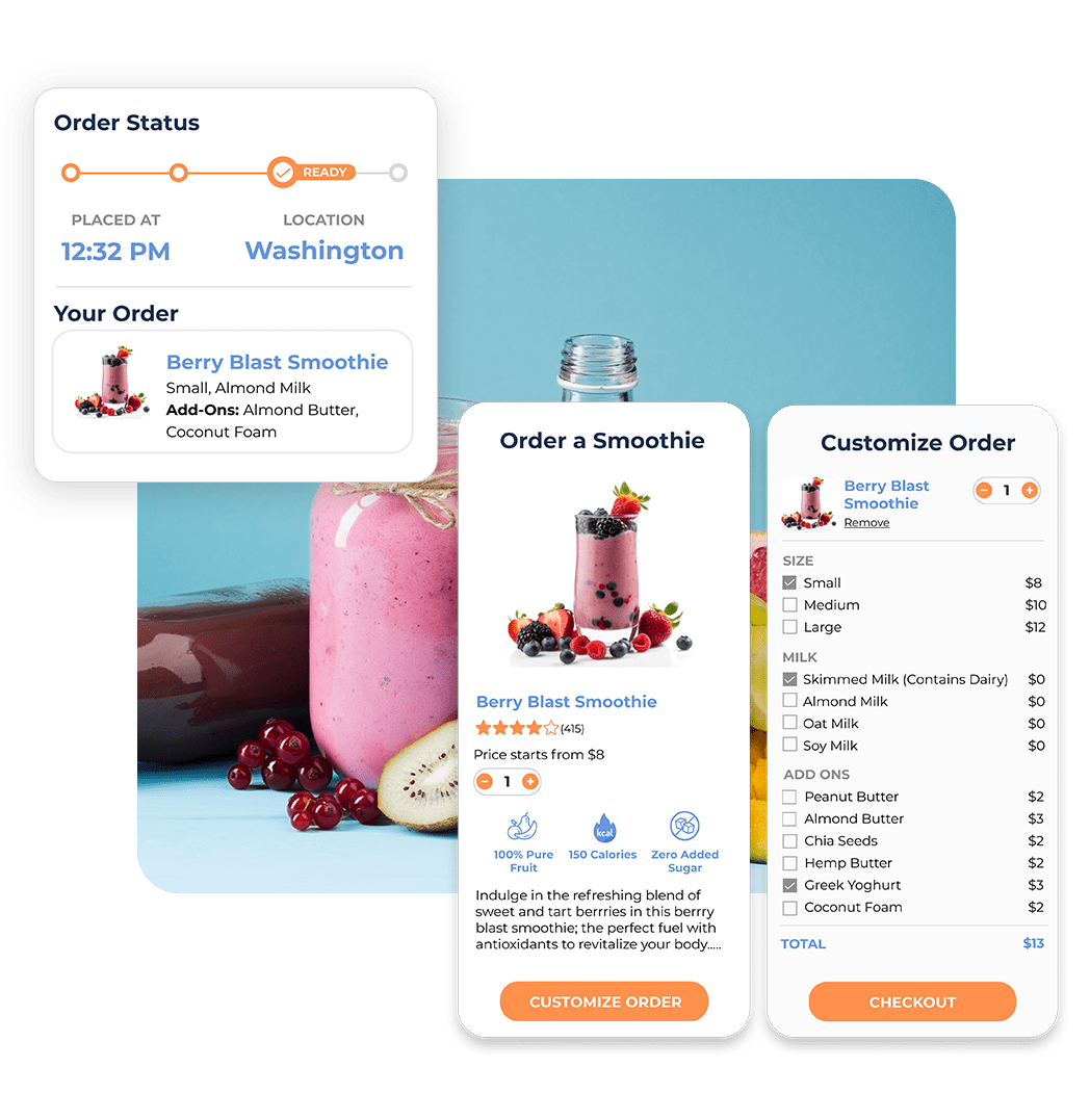 SHC Group Fitness Management Software for Health Clubs & Gyms - Smoothie pre-ordering